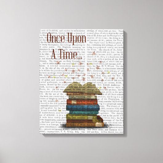 Einmal nach einer Zeit Bücher Leinwanddruck (Vorderseite)