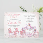 Einmal pink Aschenputtel Mairy Tale Einladung (Stehend Vorderseite)