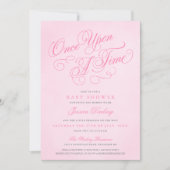 Einmal pink nach einer Zeit mit Baby Dusche Einlad Einladung (Vorderseite)