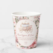 Einmal pinkfarbene Prinzessin-Baby-Dusche Pappbecher (Vorderseite)