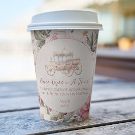 Einmal pinkfarbene Prinzessin-Baby-Dusche Pappbecher
