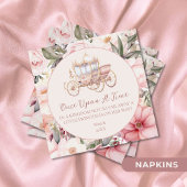 Einmal pinkfarbene Prinzessin-Baby-Dusche Serviette