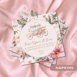 Einmal pinkfarbene Prinzessin-Baby-Dusche Serviette