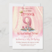 Einmal Princess Castle Girl Einladung (Vorderseite)