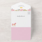 Einmal rosa Märchenschloss Kinderdusche All In One Einladung (Außenbereich)