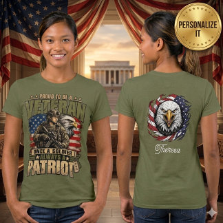 Einmal Soldat, immer eine patriotische Frau T-Shirt