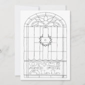 Einmal und für alle gesteckten Glas-Kreuzfarbkarte Einladung (Vorderseite)