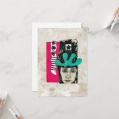 Einmal und immer eine Abstrakte Lunatikkarte Karte (Vorderseite/Rückseite Beispiel)