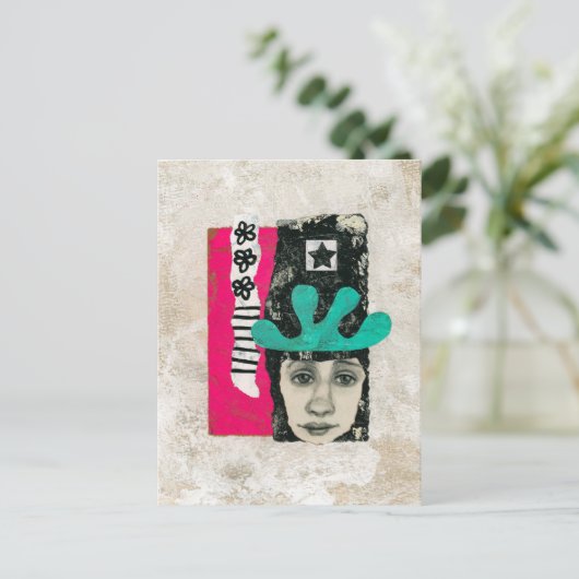 Einmal und immer eine lunatische Postkarte - Abstr (Stehend Vorderseite)