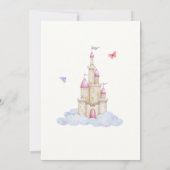 Einmal von einer Zeit, Prinzessin Geburtstag Einla Einladung (Rückseite)