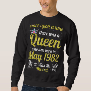 Einmal war im Mai eine Königin Geboren Sweatshirt