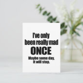 Einmal wütend postkarte (Stehend Vorderseite)