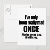 Einmal wütend postkarte (Vorne/Hinten)