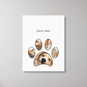 Einmalcute Paw Print Custom PET Foto Collage Leinwanddruck