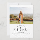 Einmalfoto-Modern Graduierung Einladung (Rückseite)