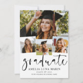 Einmalfoto-Modern Graduierung Einladung (Vorderseite)