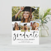 Einmalfoto-Modern Graduierung Einladung (Stehend Vorderseite)