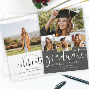 Einmalfoto-Modern Graduierung Einladung