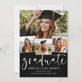 Einmalfoto-Modern Graduierung Einladung (Vorderseite)