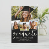 Einmalfoto-Modern Graduierung Einladung (Stehend Vorderseite)