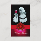 EINMALIERTES PARTY, ROTES WAX SIEGEL, Pearl Visitenkarte (Rückseite)