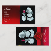 EINMALIERTES WEINGESCHMACKVOLLES PARTY, ROTES WAX- VISITENKARTE (Vorne/Hinten)