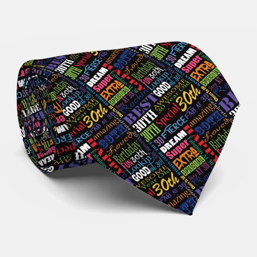 Einmalig 30th Birthday Party Personalized Ohrts Krawatte (Gerollt)