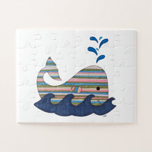 Einmalig Art Puzzle - Striped Whale - Erin Brie Ar (Horizontal)