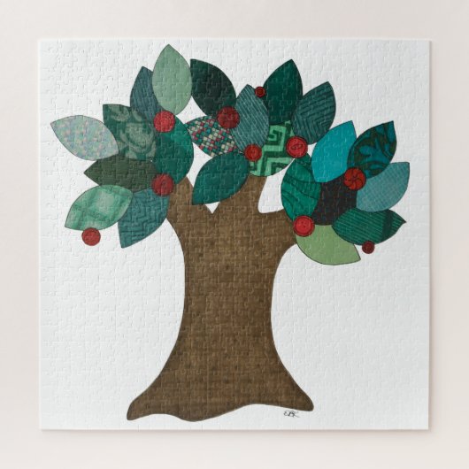 Einmalig Art Puzzle - Teal Tree - Erin Brie Art (Vertikal)