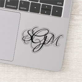 Einmalige 3-Buchstaben-Initialen für Monogramm-ben Aufkleber