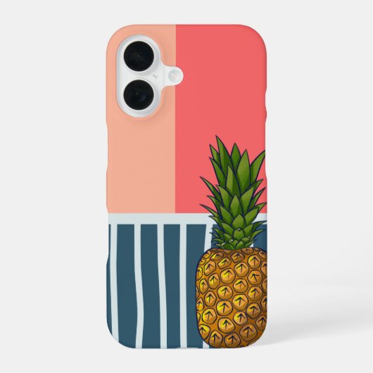 Einmalige Ananas-Dynamik iPhone 16 Hülle (Rückseite)