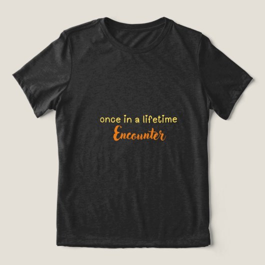 einmalige Begegnung Tri-Blend Shirt (Design Vorderseite)