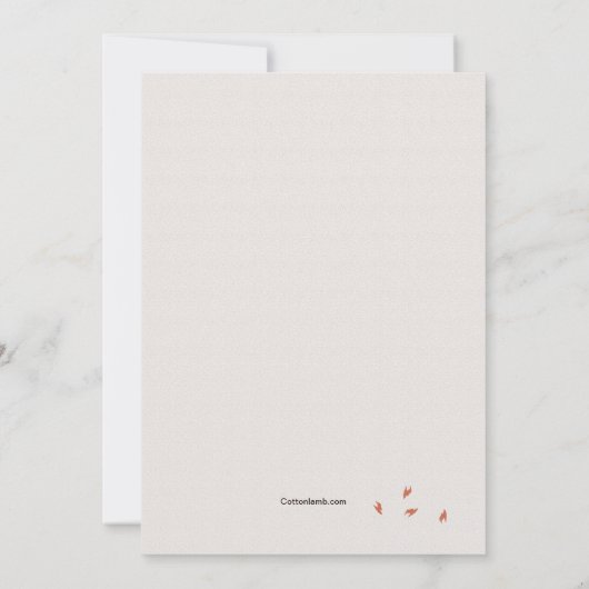 Einmalige Bereademkarte Dankeskarte (Rückseite)