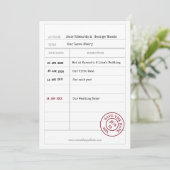 Einmalige Bibliothekskarte Save the Date (Stehend Vorderseite)