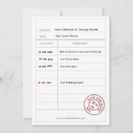 Einmalige Bibliothekskarte Save the Date