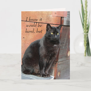 Einmalige Black Cat Miss You Card Karte