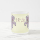 einmalige Blumenbemalung hübscher rosa Blume Mattglastasse (Mittel)