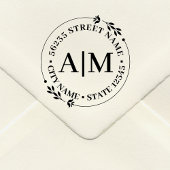 Einmalige botanische Rücksendeadresse Gummistempel