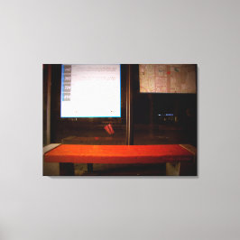 Einmalige Bushaltestelle Leinwanddruck