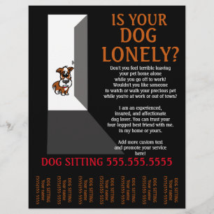 Einmalige Dog Sitting.Sitter.Service.Business Flyer