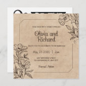 Einmalige Einladung zur Hochzeit (Vorne/Hinten)