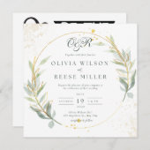 Einmalige Einladung zur Hochzeit (Vorne/Hinten)