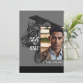 Einmalige Einladungskarte für Abschluss (Stehend Vorderseite)