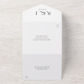 Einmalige Foto-Hochzeit für Schwarz und Weiß All In One Einladung (Außenbereich)