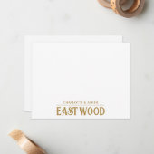 Einmalige Gold Name Monogram Note Card Mitteilungskarte (Vorderseite/Rückseite Beispiel)