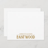 Einmalige Gold Name Monogram Note Card Mitteilungskarte (Vorne/Hinten)