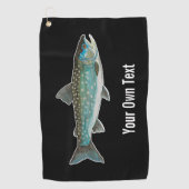 Einmalige Grönland-Char-Fliegenfischerei Anglers Golfhandtuch (Vorderseite)