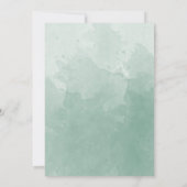Einmalige, hellgrüne Wasserfarbenhochzeit Einladung (Rückseite)