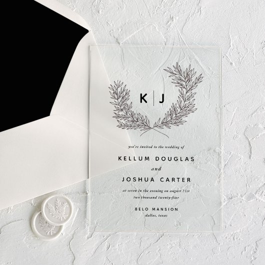 Einmalige Hochzeit Acryleinladungen