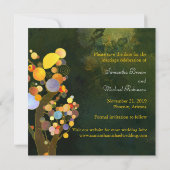 Einmalige Hochzeit der Liebe Trees Save The Date (Rückseite)